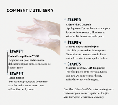 COMBO SOINS CORÉENS ÉCLAT – PEAU TERNE